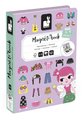 Magnetická kniha Dievčenské oblečenie Girl's Costumes Magnetibook Janod 46 magnetiek a 8 šablón