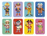Magnetická kniha Chlapčenské oblečenie Boy's Costumes Magnetibook Janod 36 magnetiek a 8 šablón