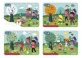 Magnetická kniha Ročné obdobia 4 Seasons Magnetibook Janod 115 magnetiek a 4 šablóny