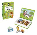 Magnetická kniha Zvieratká Animals Magnetibook Janod 30 magnetiek a 10 šablón