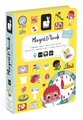 Magnetická kniha Hodiny Learn To Tell the Time Magnetibook Janod 75 magnetiek a 16 šablón