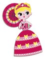 Magnetická kniha Princezné Princesses Magnetibook Janod 55 magnetiek a 7 šablón
