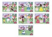 Magnetická kniha Princezné Princesses Magnetibook Janod 55 magnetiek a 7 šablón