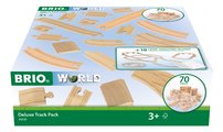 Náhradné diely pre vláčikodráhu Deluxe Track Pack BRIO 70 dielov koľajníc s výhybkami a ukončením trate