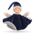 Bábika na maznanie Tidoudou Navy Blue Starry Dreams Mon Doudou Corolle z extra jemného textilu s modrými očami 17 cm od 0 mes