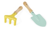 Sada záhradného náradia Little Gardener Playset Happy Garden Janod hrabličky rýľ krhlička a rukavice
