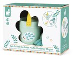Sada záhradného náradia Little Gardener Playset Happy Garden Janod hrabličky rýľ krhlička a rukavice