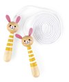 Švihadlo Zajac Bunny Skipping Rope Janod s drevenými rúčkami a nastaviteľnou dĺžkou
