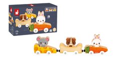 Drevený magnetický vláčik Domáci miláčikovia Magnetic Pets Janod od 18 mes