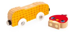 Drevený magnetický vláčik Zvieratká z farmy Magnetic Farm Animals Janod od 18 mes