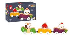 Drevený magnetický vláčik Zvieratká z farmy Magnetic Farm Animals Janod od 18 mes
