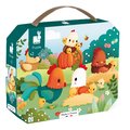 Puzzle v kufríku Farma Welcome to the Farmyard Janod 20 dielov od 24 mes