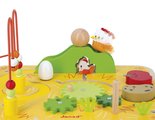 Drevený didaktický stolík s aktivitami Farma Wooden Farm Activity Table Janod 7 aktivít od 12 mes