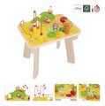 Drevený didaktický stolík s aktivitami Farma Wooden Farm Activity Table Janod 7 aktivít od 12 mes