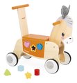 Drevené odrážadlo Somárik Wooden Donkey Carrier Janod s vkladačkou od 12 mes
