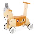 Drevené odrážadlo Somárik Wooden Donkey Carrier Janod s vkladačkou od 12 mes