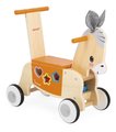 Drevené odrážadlo Somárik Wooden Donkey Carrier Janod s vkladačkou od 12 mes