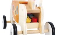 Drevené odrážadlo Somárik Wooden Donkey Carrier Janod s vkladačkou od 12 mes