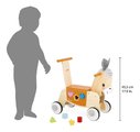 Drevené odrážadlo Somárik Wooden Donkey Carrier Janod s vkladačkou od 12 mes