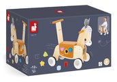 Drevené odrážadlo Somárik Wooden Donkey Carrier Janod s vkladačkou od 12 mes