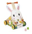 Drevené chodítko Zajac Wooden Rabbit Multi-Activity Cart Janod multifunkčné od 12 mes