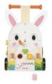 Drevené chodítko Zajac Wooden Rabbit Multi-Activity Cart Janod multifunkčné od 12 mes