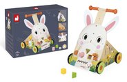 Drevené chodítko Zajac Wooden Rabbit Multi-Activity Cart Janod multifunkčné od 12 mes