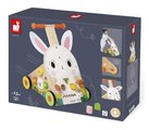Drevené chodítko Zajac Wooden Rabbit Multi-Activity Cart Janod multifunkčné od 12 mes