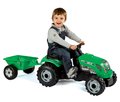 Traktor na šliapanie RX Bull Smoby s prívesom zelený