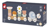 Drevený vláčik na ťahanie Slimák Snail Pull-Along Train Sweet Cocoon Janod so šnúrkou od 12 mes