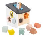 Drevená didaktická hračka Vtáčia búdka Bird House Shape Sorter Sweet Cocoon Janod na triedenie tvarov a farieb od 18 mes J04062