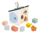 Drevená didaktická hračka Vtáčia búdka Bird House Shape Sorter Sweet Cocoon Janod na triedenie tvarov a farieb od 18 mes J04062