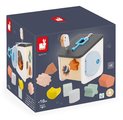Drevená didaktická hračka Vtáčia búdka Bird House Shape Sorter Sweet Cocoon Janod na triedenie tvarov a farieb od 18 mes J04062