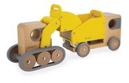 Drevené nákladné autíčka Dump Truck and Bulldozer Bolid Janod bager a sklápač od 24 mes J04634