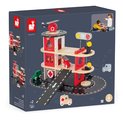 Drevená požiarna stanica Fire Station Bolid Janod 4 vozidlá a 2 figúrky od 24 mes J04639
