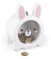 Drevená pokladnička Zajačik Rabbit Moneybox Janod biela J04654