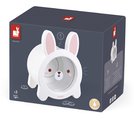 Drevená pokladnička Zajačik Rabbit Moneybox Janod biela J04654