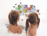 Puzzle do vody Mapa sveta Bath Explorers Puzzle Janod plastové 28 dielov