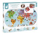 Puzzle do vody Mapa sveta Bath Explorers Puzzle Janod plastové 28 dielov