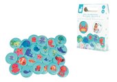 Pexeso do vody Morské zvieratká Memo Game Baby Animals Janod mäkké 24 dielov od 24 mes J04723