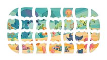 Puzzle do vody Morské zvieratká My Ocean Bath Puzzle Janod plastové 28 dielov