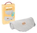 Obliečka na dojčiaci vankúš Big Flopsy™ Fitted Sheet Beaba Fleur de Coton® Pearl Grey sivá