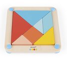 Drevené origami Montessori Tangram Essentiel Janod s predlohami 25 kariet od 24 mes J05070