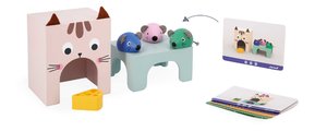 Vzdelávacia hra orientácia v priestore Mačka a Myš Cat and Mouse Finding Your Bearings in Space Janod 3 úrovne obtiažnosti