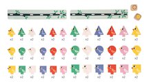 Vzdelávacia hra triedenie Vtáčiky Birds Sorting Shapes Sizes nad Colours Janod 72 drevených vtáčikov od 24 mes J05089