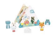 Drevený domček na vkladanie tvarov Shape Sorter Pure Janod 6 dielov od 18 mes