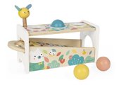 Drevená zatĺkačka Tap Tap Xylophone Pure Janod kladivko a 3 guličky od 12 mes J05155