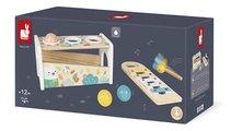 Drevená zatĺkačka Tap Tap Xylophone Pure Janod kladivko a 3 guličky od 12 mes J05155