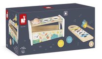Drevená zatĺkačka Tap Tap Xylophone Pure Janod kladivko a 3 guličky od 12 mes J05155