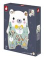 Drevená motorická doska s aktivitami Medveď Bear Activity Board Pure Janod 20 aktivít od 18 mes J05162